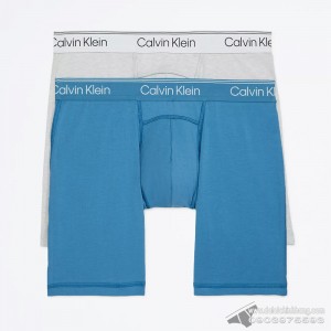 Quần lót nam Calvin Klein NB3545 Athletic Boxer Brief 2-pack Midnight/Grey Heather
